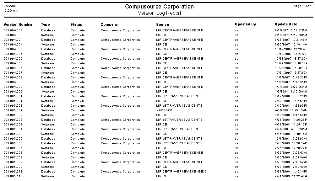 System.Reports.Log_VersionExample